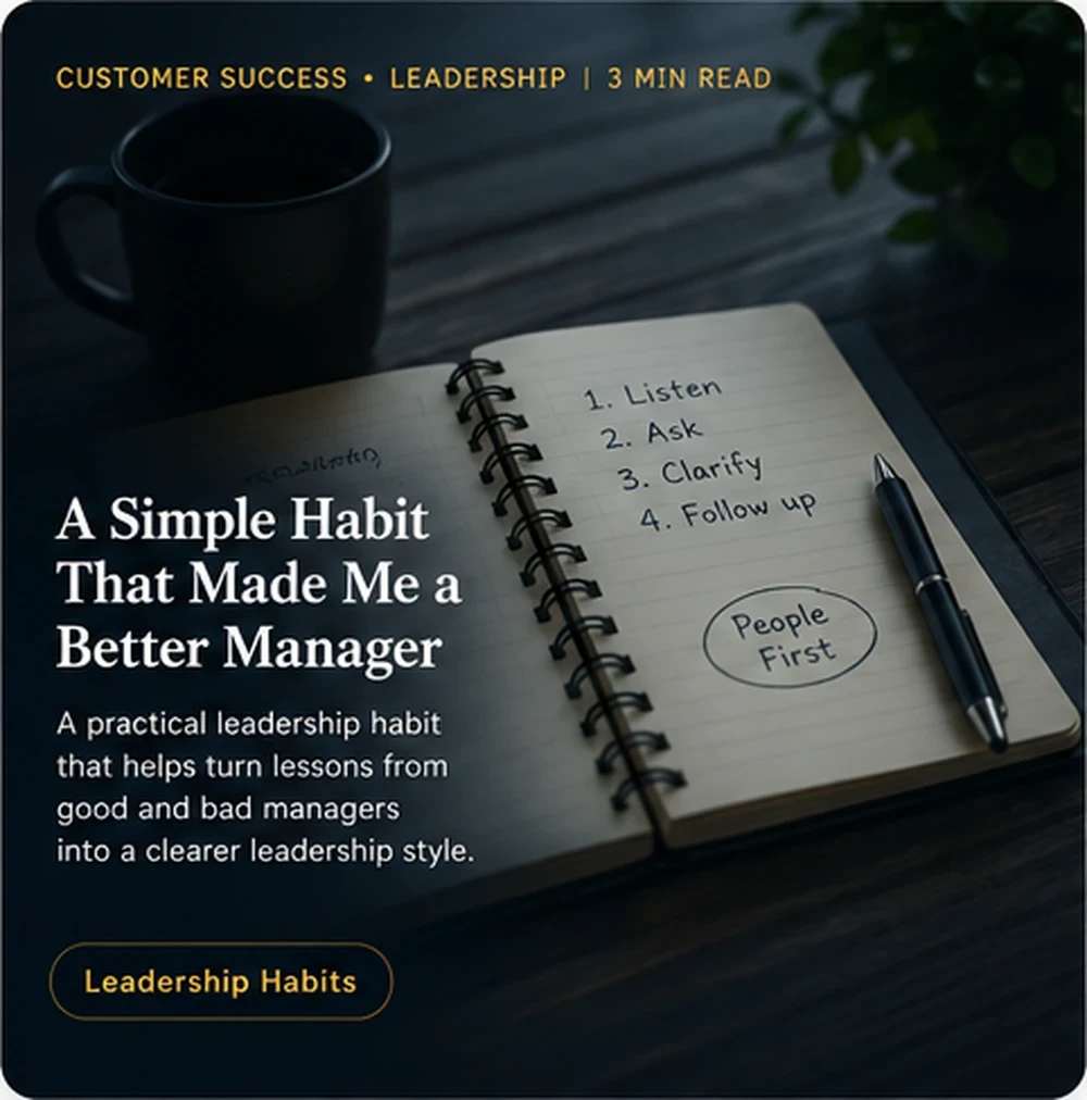 A Simple Habit That Made Me a Better Manager